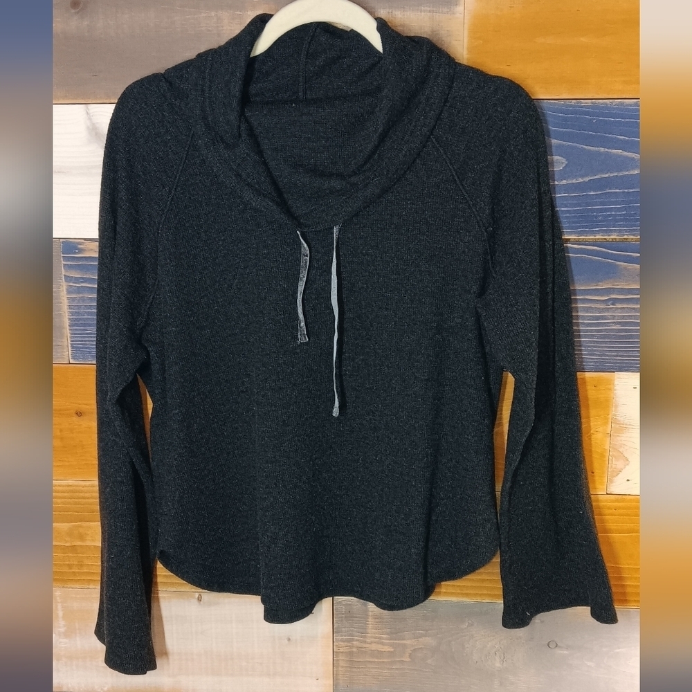 Lucky Brand Thermal Top L Chacoal Gray